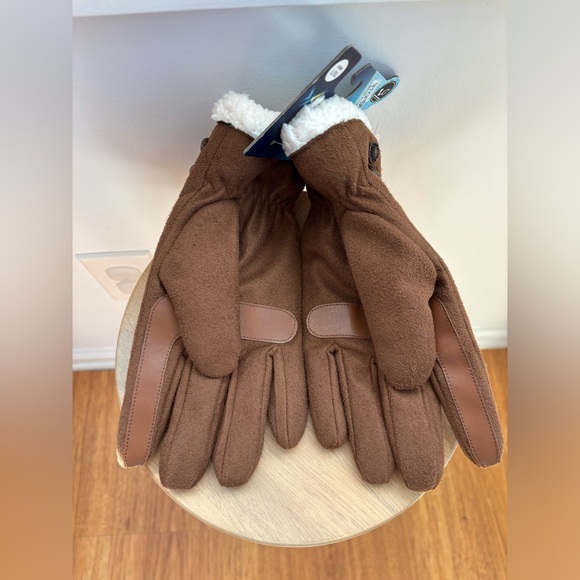 NWT Isotoner Women’s Microsuede Gloves with smarTouch, cognac, size large/XL - Picture 10 of 11